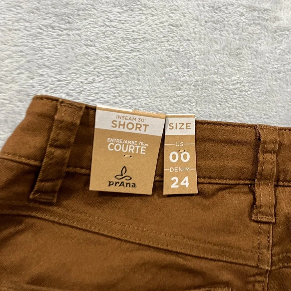 PrAna Jeans Womens 00 Short Brown Kayla Skinny Organic Cotton 30